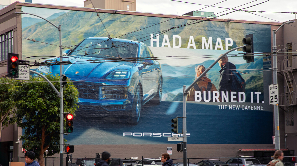 Capitol Outdoor San Francisco Wallscape 318 Porsche